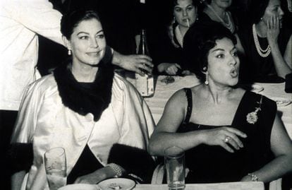 Ava Gardner y Lola Flores, en Madrid en noviembre de 1960.