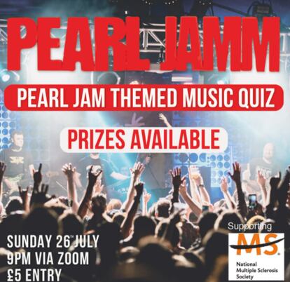 Cartel del grupo Pearl Jamm, tributo a Pear Jam, y ahora llamados Legal Jam.