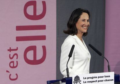 S&eacute;gol&egrave;ne Royal, tras su victoria en las primarias en 2006.