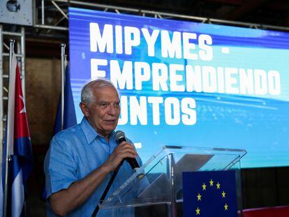 Josep Borrell, el jefe de la diplomacia europea, durante un acto oficial en La Habana.