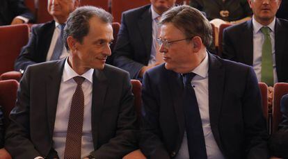 El ministro de Ciencia, Pedro Duque, y el presidente de la Generalitat Valenciana, Ximo Puig.