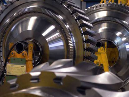 Imagen de una planta de turbinias de Siemens en Alemania. 