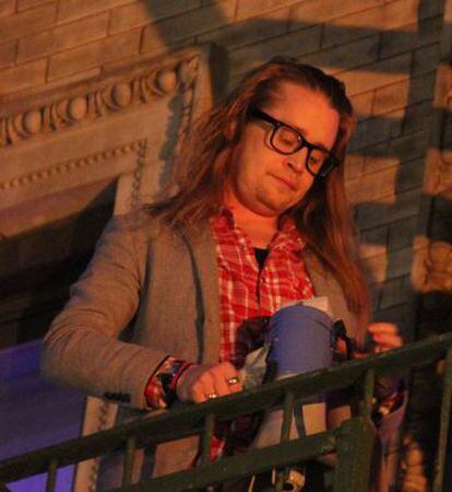 Macaulay Culkin, en el rodaje de la serie 'The Jim Gaffigan Show', el pasado 12 de marzo en Nueva York.