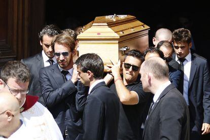 Pilotos y miembros del mundo de la Fórmula Uno despiden a Jules Bianchi en el entierro celebrado en Niza