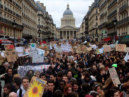 La marcha contra el cambio climático en París