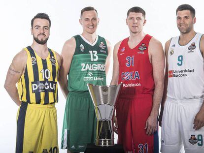 Los capitanes de los equipos que disputan la Final Four.