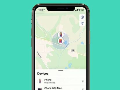 Buscar mi iPhone cuando aparece como perdido.