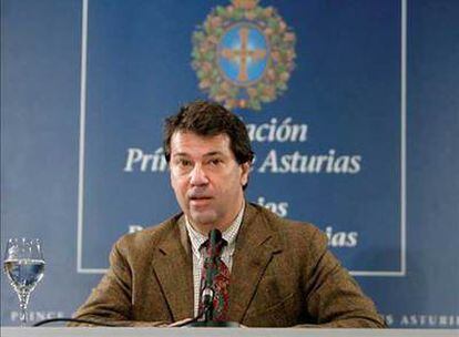 Pedro Alonso durante la rueda de prensa que ha ofrecido hoy en Oviedo