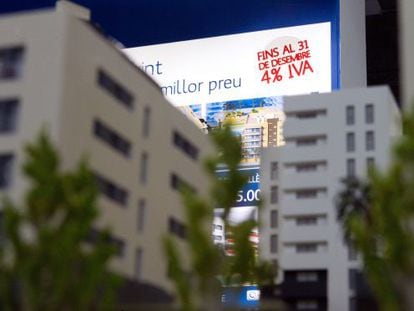 Una maqueta de viviendas expuesta en la edici&oacute;n de este a&ntilde;o del sal&oacute;n inmobiliario.