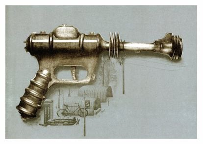 El ilustrador ha colaborado en ocasiones con grandes marcas. En la foto, dibujo de la serie 'Toy Gun'.