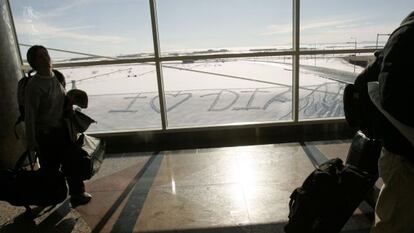 Sala de espera del aeropuerto de Denver.