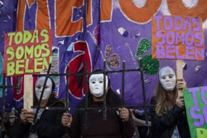 Manifestantes exigen en Buenos Aires la liberación de Belén.