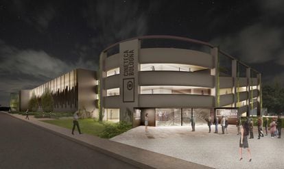 Una imagen de cómo se prevé que será la nueva sede de la Cineteca de Bolonia, en el lugar del antiguo 'parking' Giuriolo.