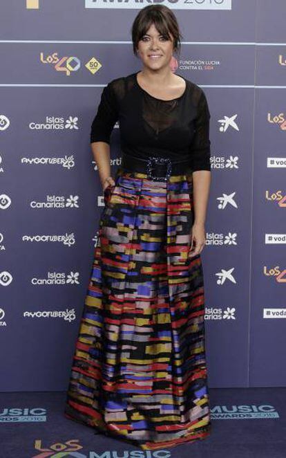 La cantante Vanesa Martín en la gala de los nominados de Los 40.
