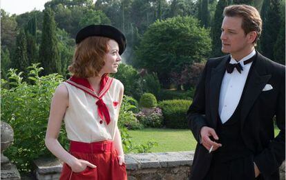 Emma Stone y Colin Firth en 'Magia a la luz de la luna'.