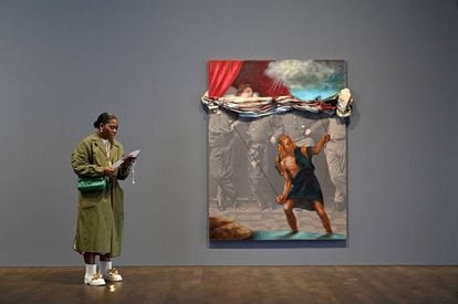 La obra 'Nothing to See Here' de Titus Kaphar, en una exposición inaugurada el pasado marzo en la Gagosian Grosvenor Hill gallery (Londres).
