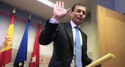 Tomás Gómez, este viernes, en una conferencia.