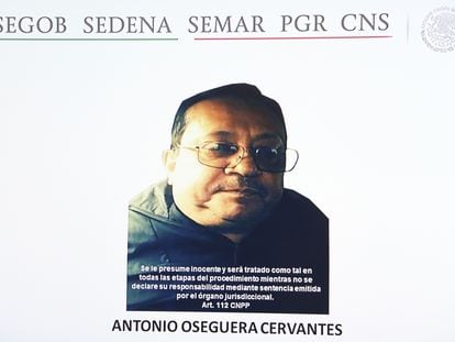 Ficha policial de Antonio Oseguera, hermano de 'El Mencho', publicada tras su detención en diciembre de 2015.