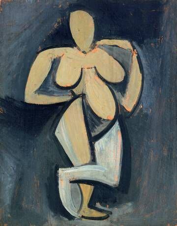 Obra de Pablo Picasso 'Mujer de pie con una mano en la cadera',  de 1908