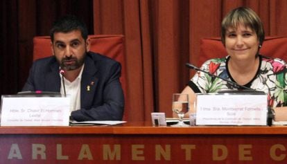 A la izquierda, el consejero de Trabajo, Asuntos Sociales y Familia, Chakir el Homrani.