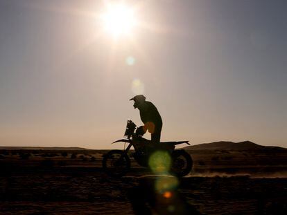 El piloto de GasGas Daniel Sanders, durante la cuarta etapa del Dakar.