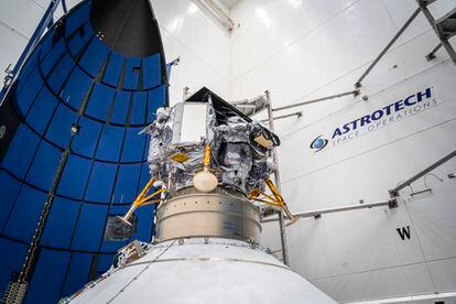 La carga de la misión Peregrino 1 del Vulcan en una imagen cedida por United Launch Alliance.