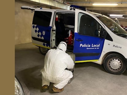 La policía local de Salt, en una imagen de archivo.