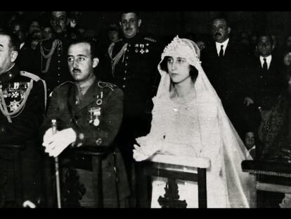 Boda de Francisco Franco y Carmen Polo en 22 de octubre de 1923. Fotograma de la película 'La dura verdad sobre la dictadura de Franco'.