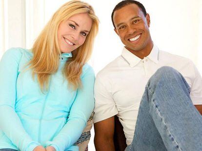 Lindsey Vonn y Tiger Woods, cuando eran pareja.
