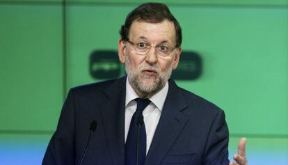 El president espanyol, Mariano Rajoy, en un acte del PP fa uns dies.