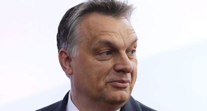 Víktor Orbán a su llegada a la cumbre UE-CELAC en Bruselas.