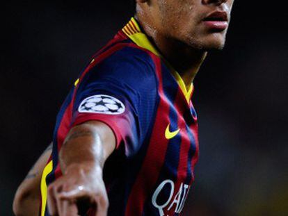 Neymar, durante el partido contra el Ajax.