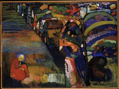 &#039;Imagen con casas&#039; (1909), de Vassily Kandinsky, figura en el inventario de obras expoliadas publicado recientemente en Holanda. 