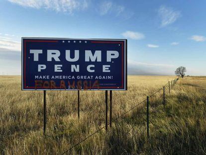 Una valla de la campa&ntilde;a de Trump y Pence en Colorado.