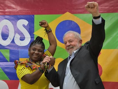 Luiz Inacio Lula da Silva y Francia Marquez durante una reunión en Sao Paulo, el pasado 26 de julio.