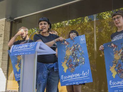 Anna Gabriel habla sobre la campaña de la CUP, Arran y Endavant del sí al referéndum.