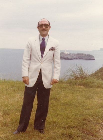 José Luis Santamaría Garraleta, durante una visita a los cursos de verano de la Universidad Menéndez Pelayo, en Santander.