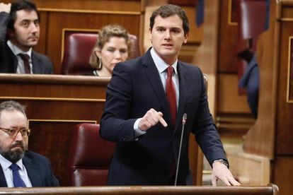 Albert Rivera, este mi&eacute;rcoles en el Congreso de los diputados. 