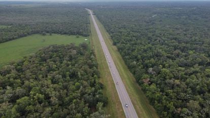 Vista aérea de la autopista SH 36, en Texas, en una imagen facilitada por Ferrovial.