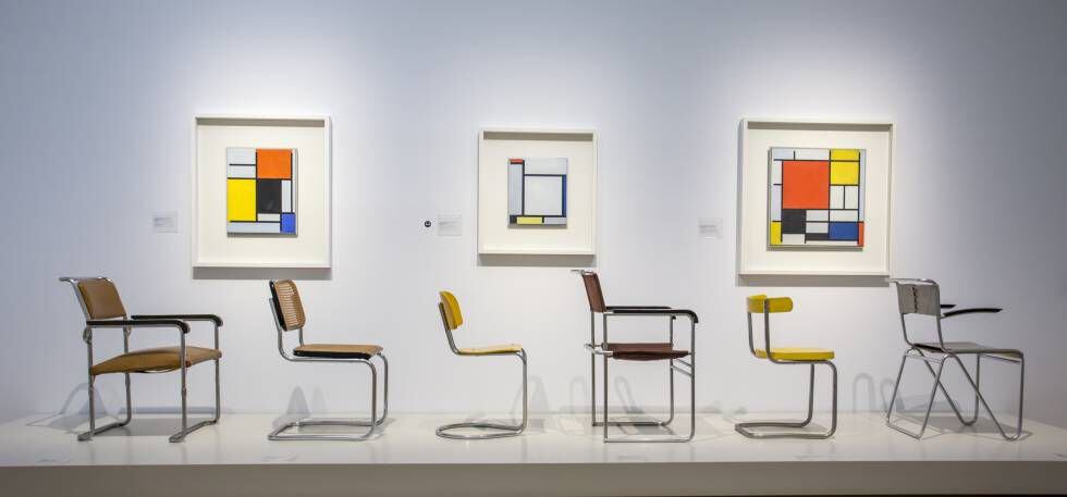 Abstracciones geométricas de Mondrian.