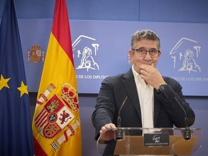 El portavoz del PSOE en el Congreso, Patxi López, el viernes.