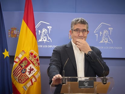 El portavoz del PSOE en el Congreso, Patxi López, el viernes.