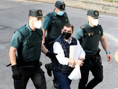 César Román, conocido como el Rey del Cachopo, llega este jueves a la Audiencia Provincial de Madrid.