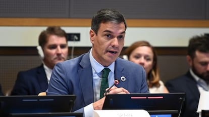 El presidente del Gobierno en funciones, Pedro Sánchez, en la semana de Alto Nivel de la Organización de Naciones Unidas en Nueva York