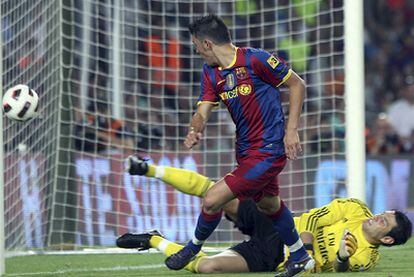 Villa logra el gol del Barcelona