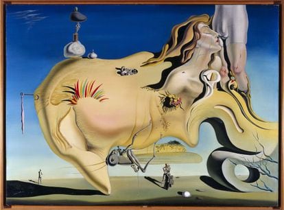 SALVADOR DALÍ. Le Grand Masturbateur, 1929. Huile sur toile - 110 x 150 cm. Museo Nacional Centro de Arte Reina Sofia. © Salvador Dalí, Fundació Gala-Salvador Dalí / Adagp, Paris 2012