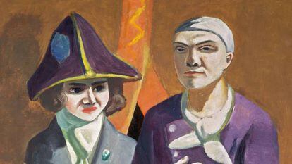 Doble retrato, Carnaval de Max Beckmann (1925).