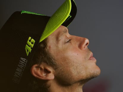 Valentino Rossi en la rueda de prensa en la que ha anunciado su retirada a finales de año, en Spielberg, Austria.