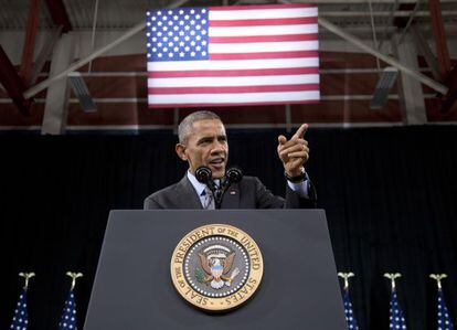 Obama, en un mitin en Las Vegas al día siguiente de anunciar las medidas.