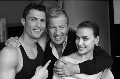 Mario Testino, con Cristiano Ronaldo e Irina Shayk.